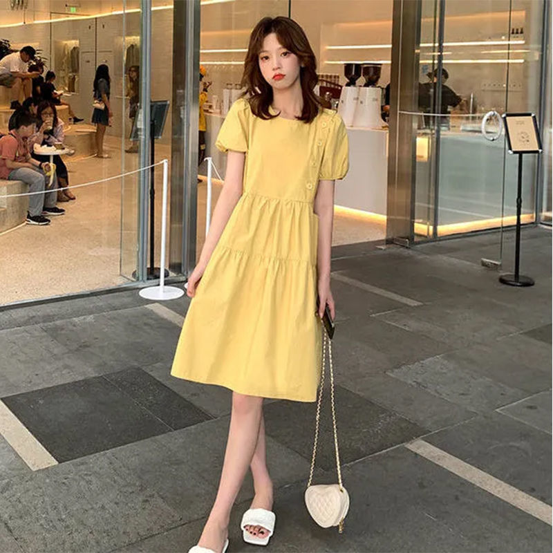 2025 Loose Elegant Korean Casu - Linen Dress Wrap recension och pris
