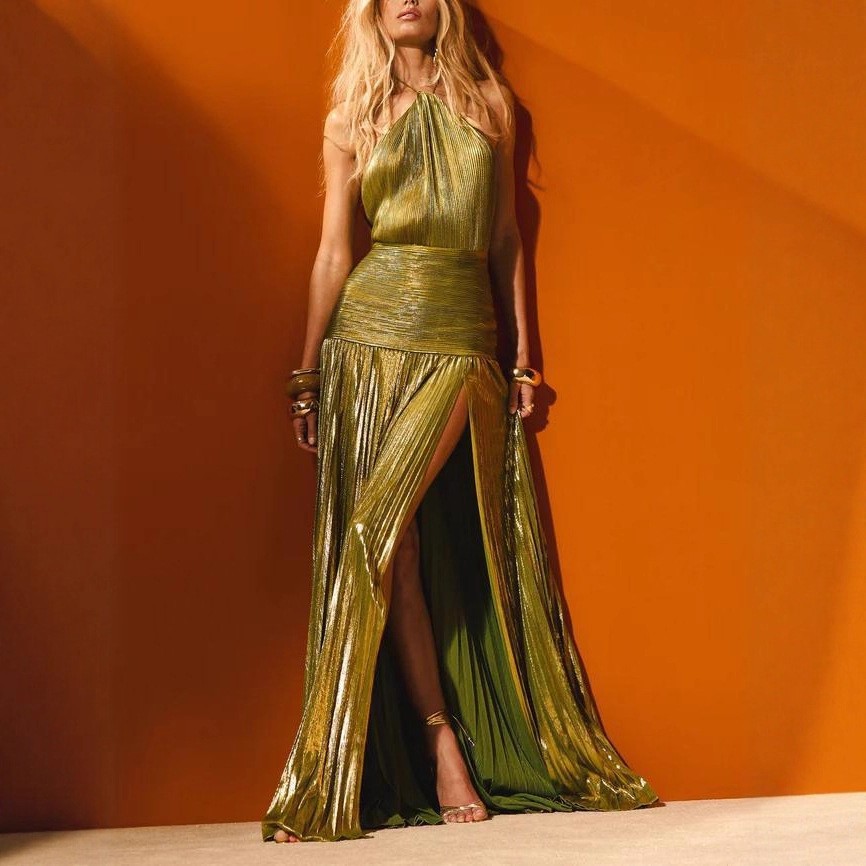 Elegant Party Dress Sleeveless - Maxi Dress Halter recension och pris