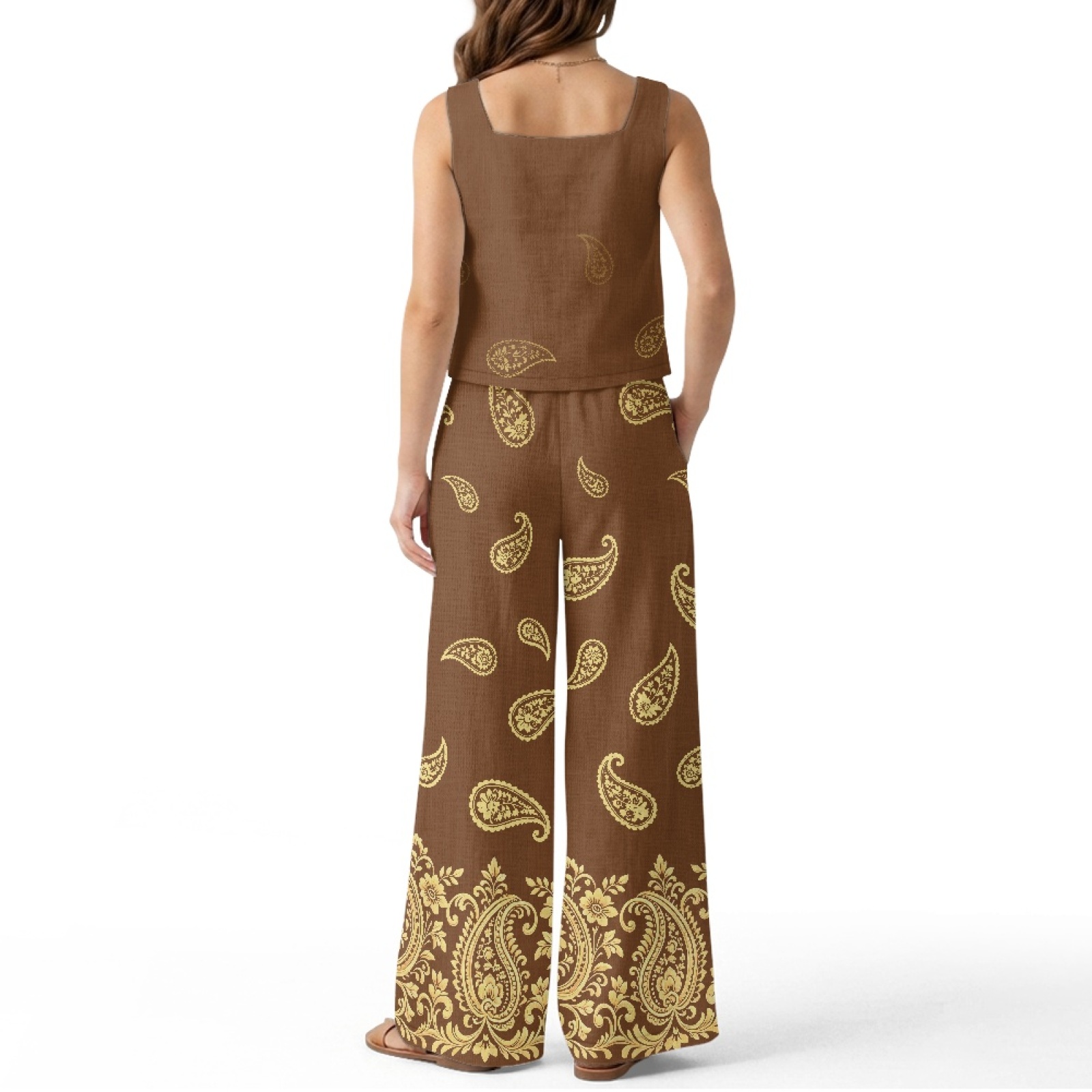 INSTANTARTS Women’s Linen Vest - Linen Pant Wide recension och pris