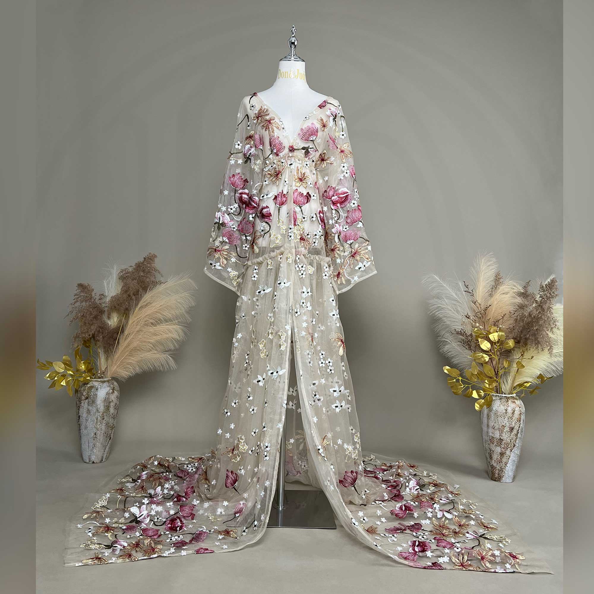 Don&Judy Butterfly Appliqués a - Kimono Sheer Floral recension och pris