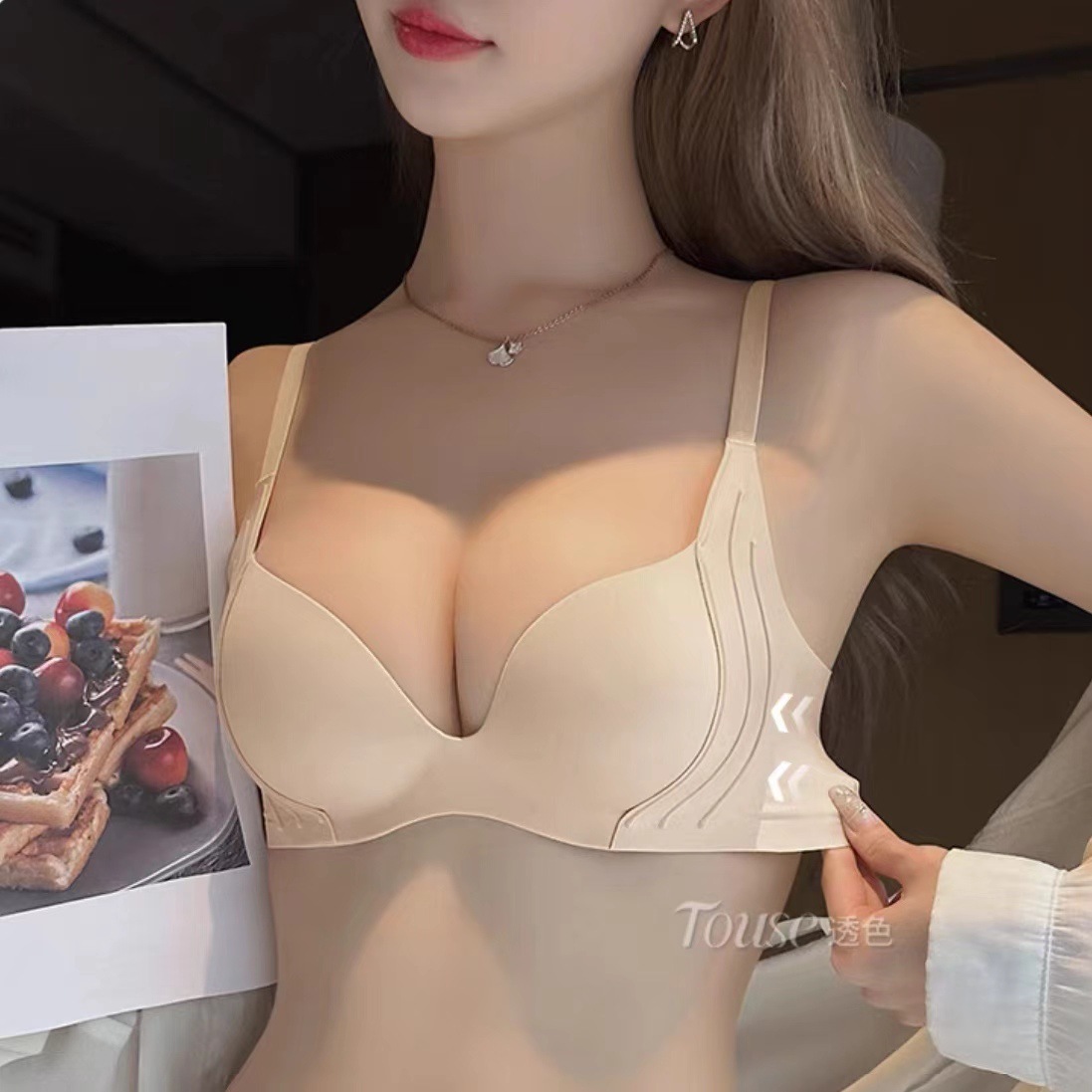 Wireless Push Up Bra for Small - Bralette Triangle Set recension och pris