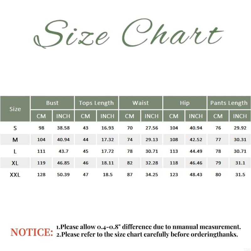 77HE Women's 2 Piece Outfits S - Linen Pant Wide recension och pris