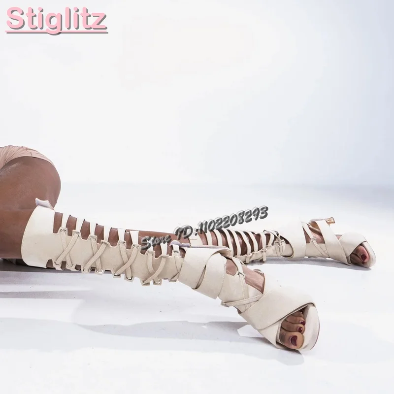 Retro Cross-tied Roman Sandals - Sandal Strappy Heeled recension och pris