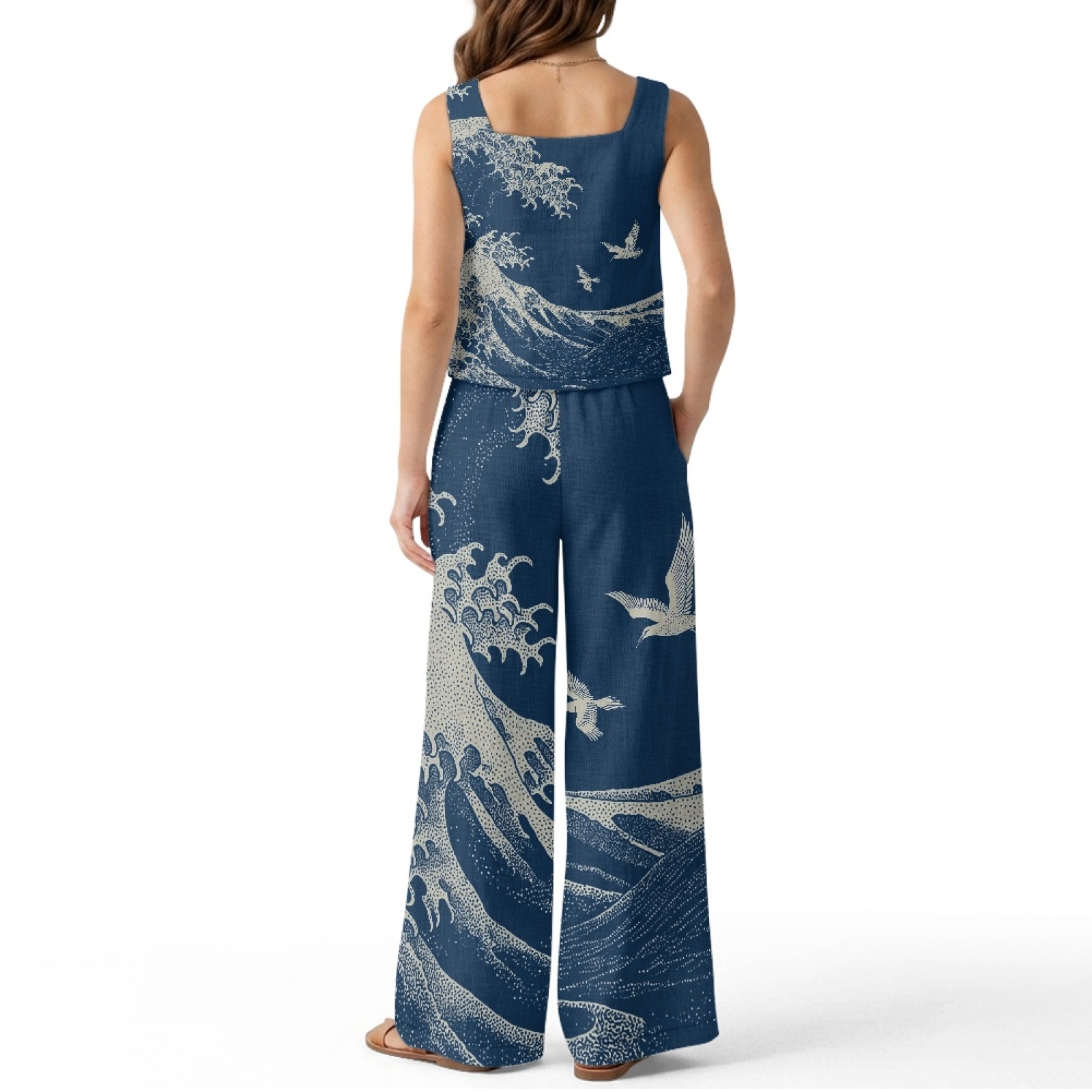 INSTANTARTS Women’s Linen Vest - Linen Pant Wide recension och pris