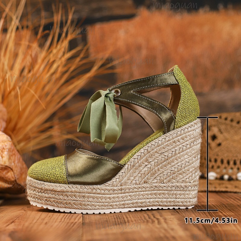 Round Toe Cover Heel Women's L - Wedge Espadrille Women recension och pris