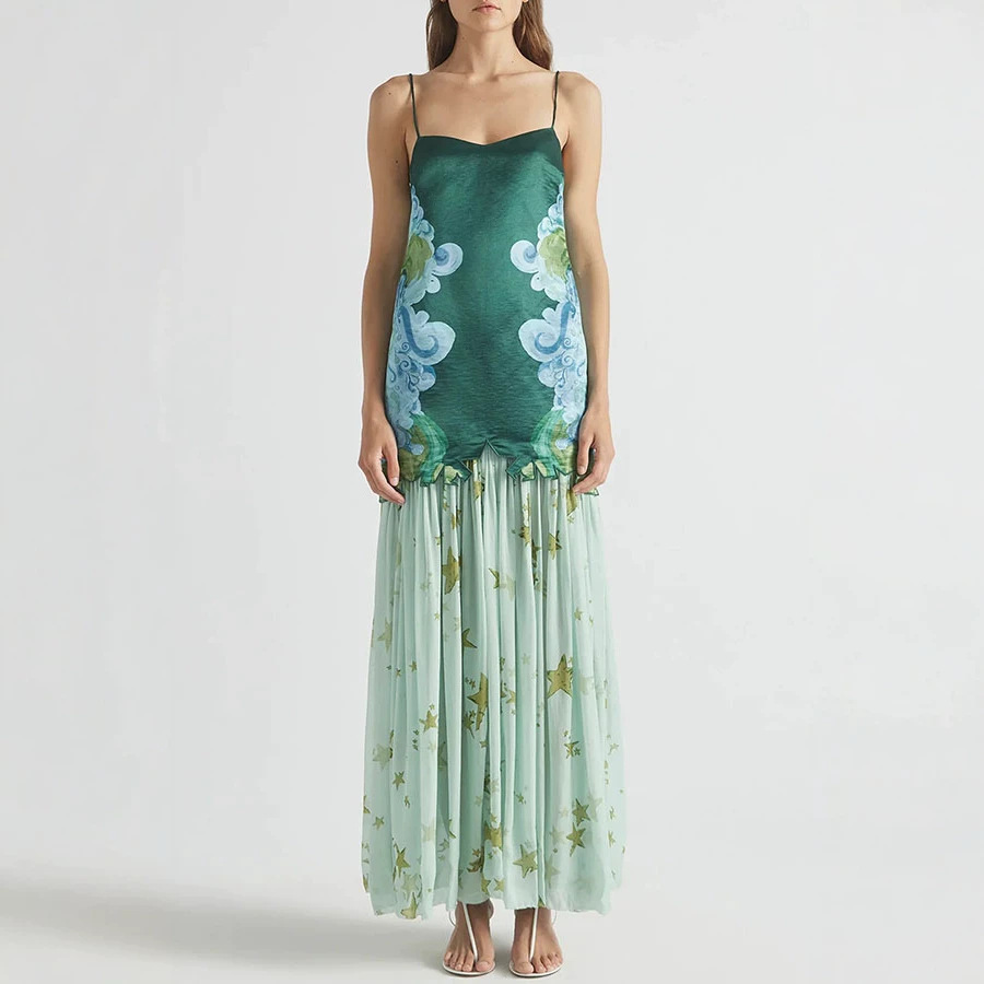 Shpmishal Women's 2 Piece Skir - Midi Skirt Floral recension och pris