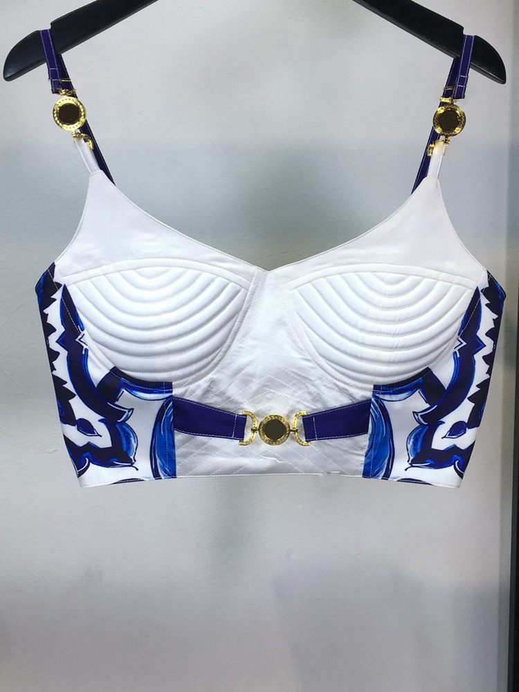 Summer Bohemain Blue And White - Romper Floral Print recension och pris