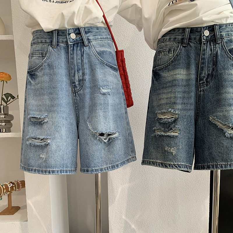 Denim Short Pant Women Jeans V - Shorts Denim Frayed recension och pris