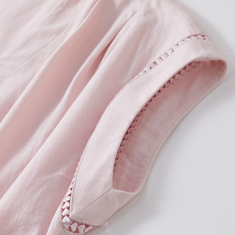 SENTUBILA Women's Midi Pink Dr - Linen Dress Wrap recension och pris