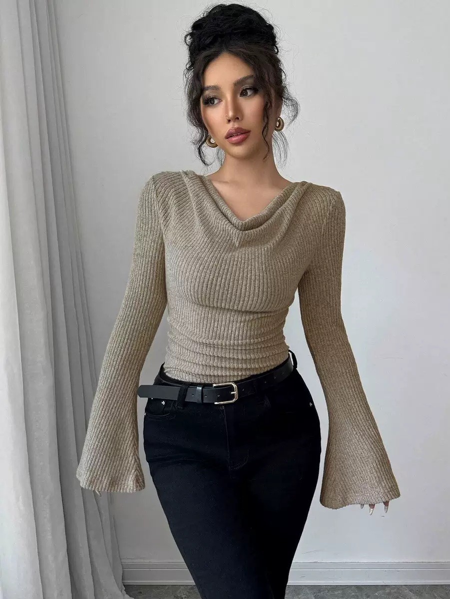 Women Blouse Off Shoulder Cowl - Blouse Off Shoulder recension och pris