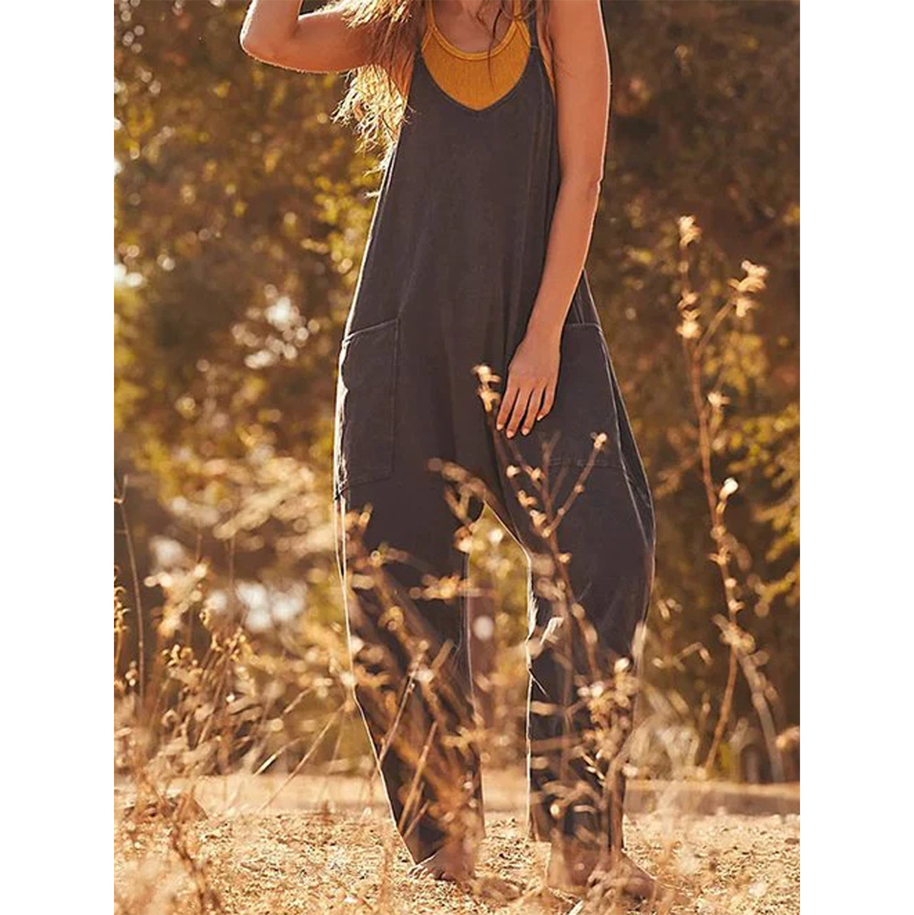 Loose Summer Jumpsuit Casual   - Jumpsuit Linen Relaxed recension och pris