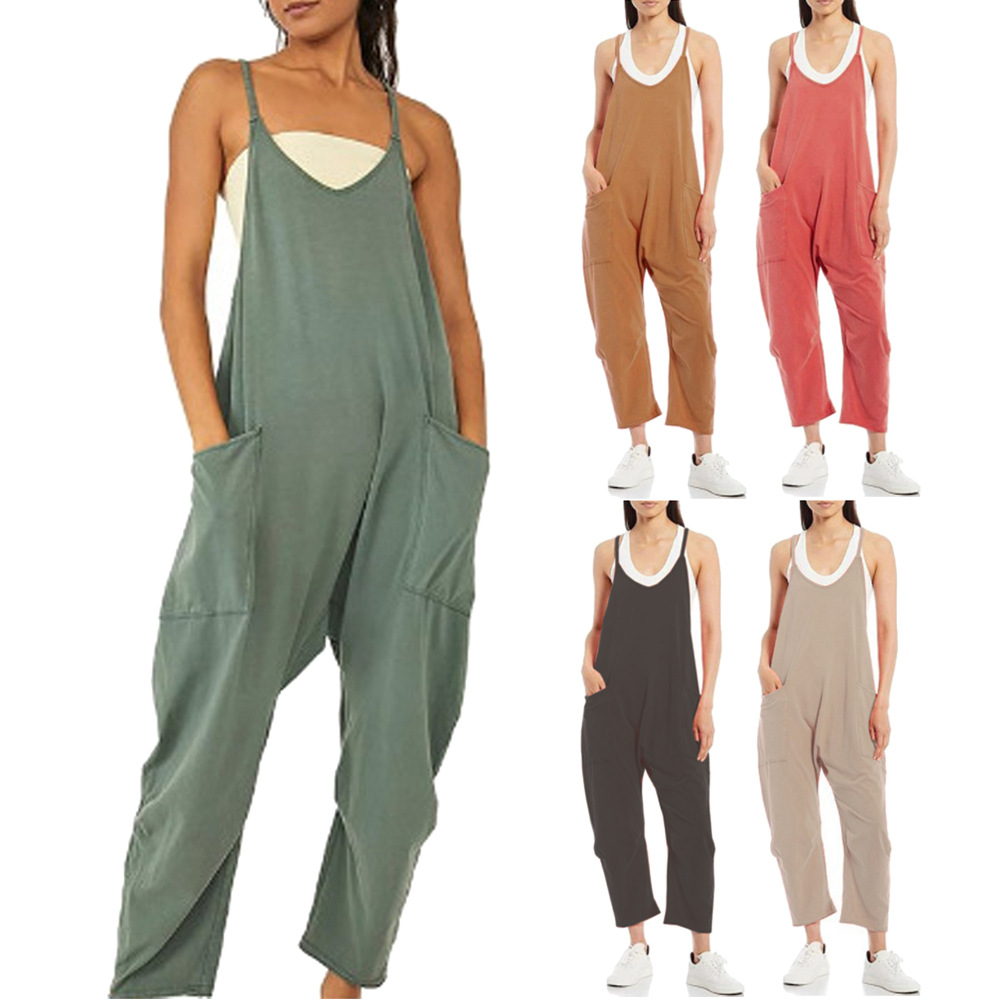 Loose Summer Jumpsuit Casual   - Jumpsuit Linen Relaxed recension och pris