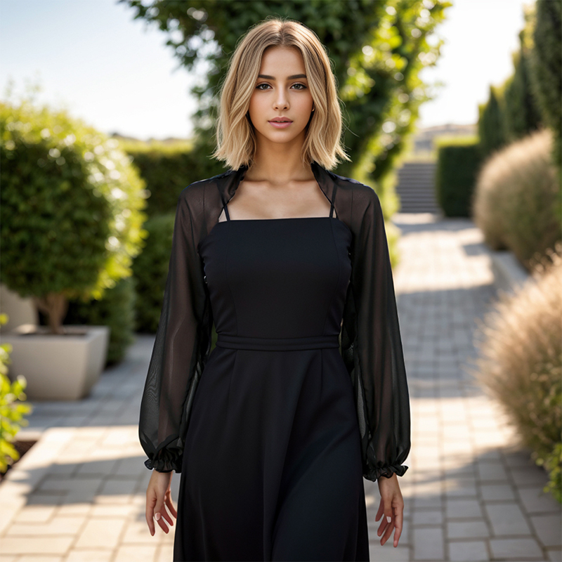 Solid Color Chiffon Shawl Summ - Blouse Off Shoulder recension och pris