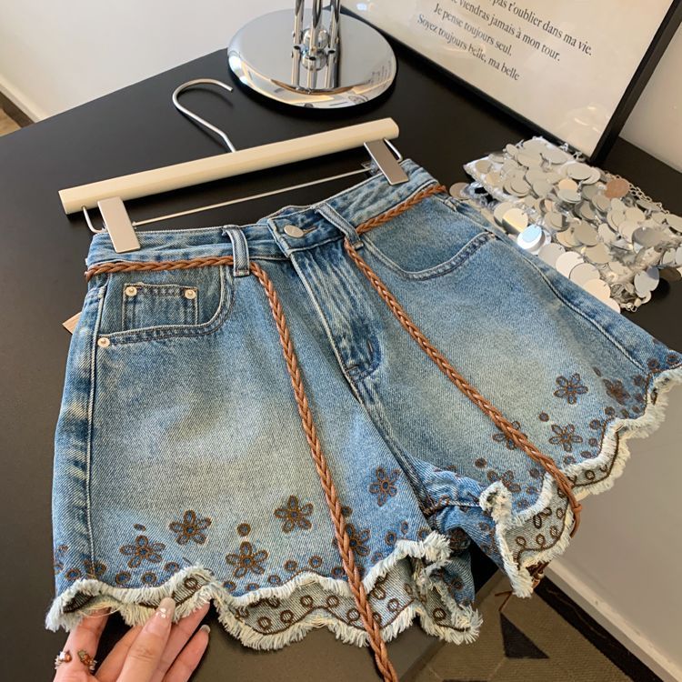 Breathable Vintage Denim Short - Shorts Denim Frayed recension och pris