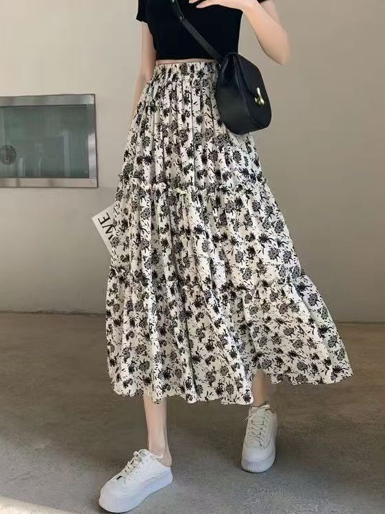 Floral Print A-Line Midi Skirt - Midi Skirt Floral recension och pris